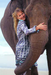 Steffi's liefde voor dieren is zo te zien wederzijds