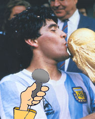 Piet met Maradona