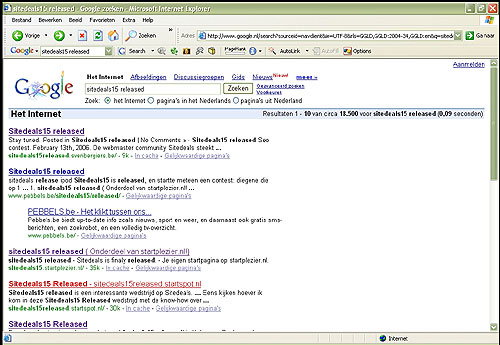 Screenshot van Sitedeals15 released op Google
